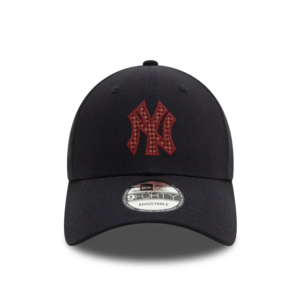 Casquette 9FORTY Adjustable New York Yankees Check Infill Bleu Marine