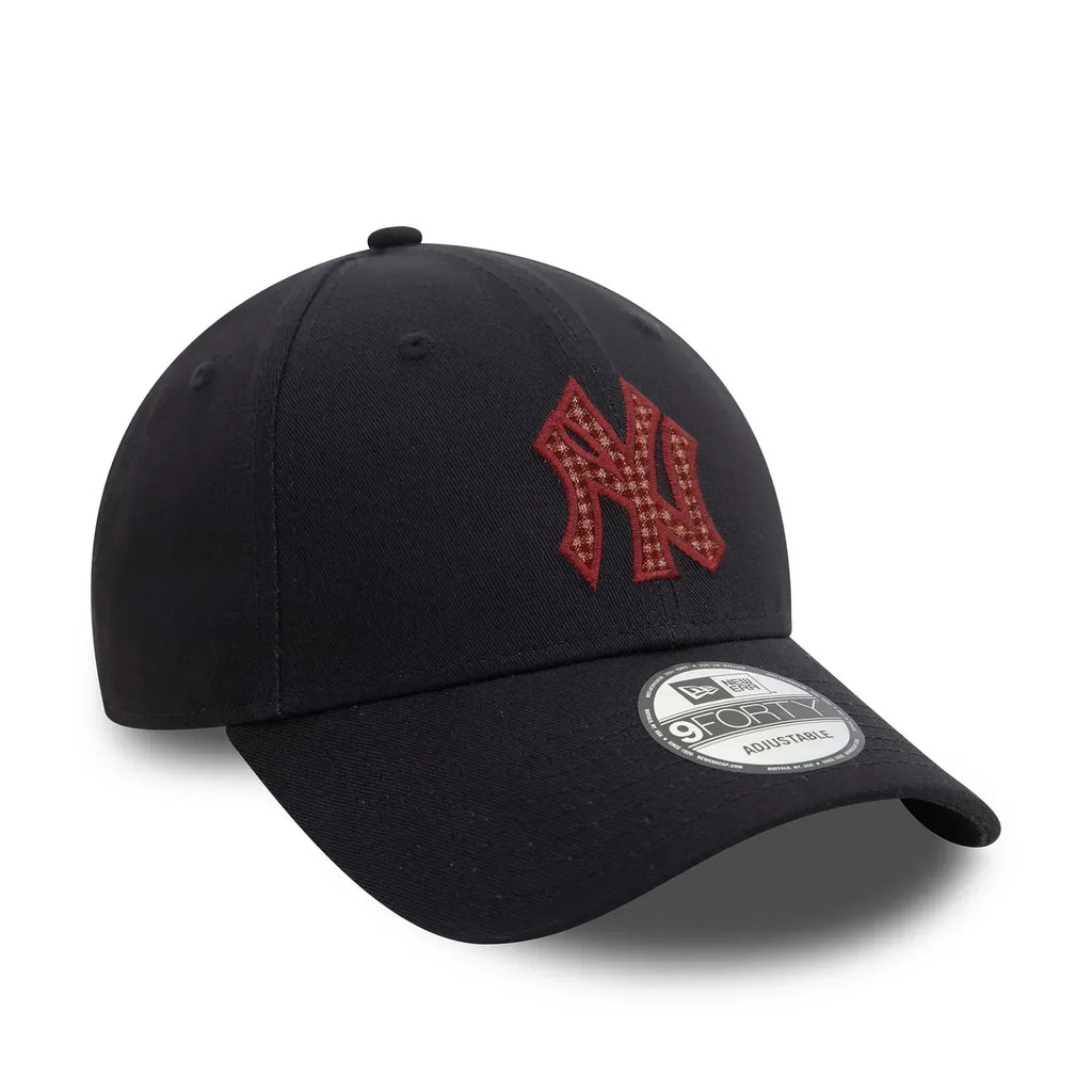 Casquette 9FORTY Adjustable New York Yankees Check Infill Bleu Marine
