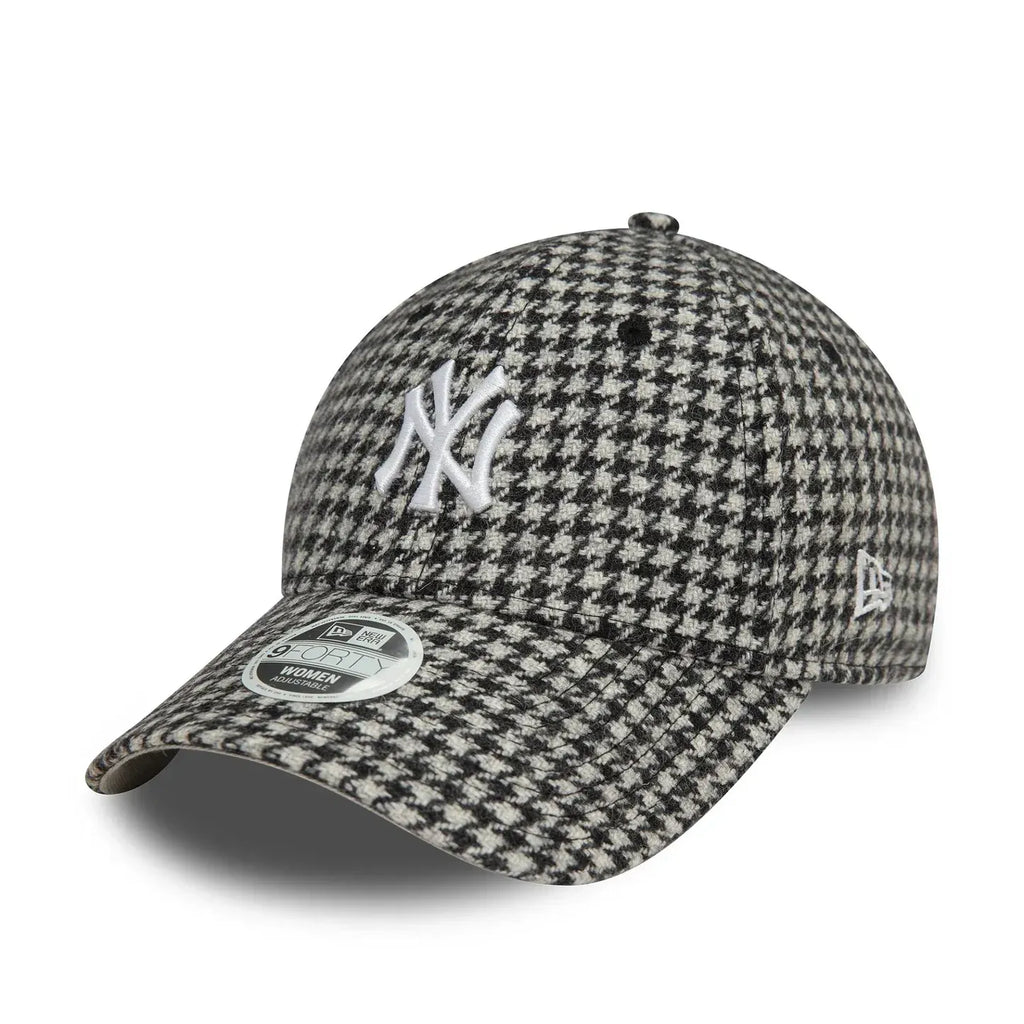 Casquette 9FORTY Adjustable New York Yankees Houndstooth Noir