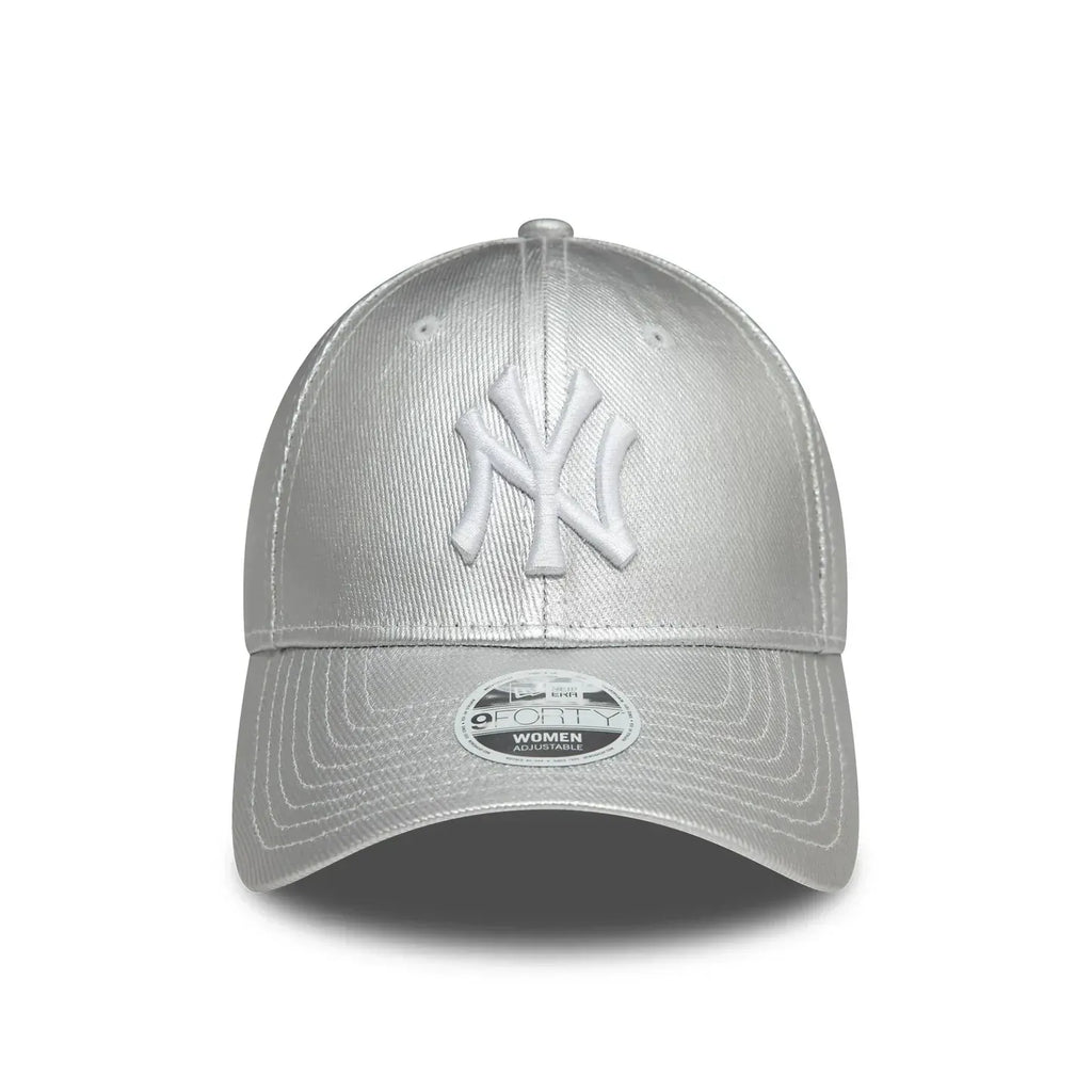 Casquette 9FORTY Adjustable New York Yankees Metallic Denim Gris - Femme