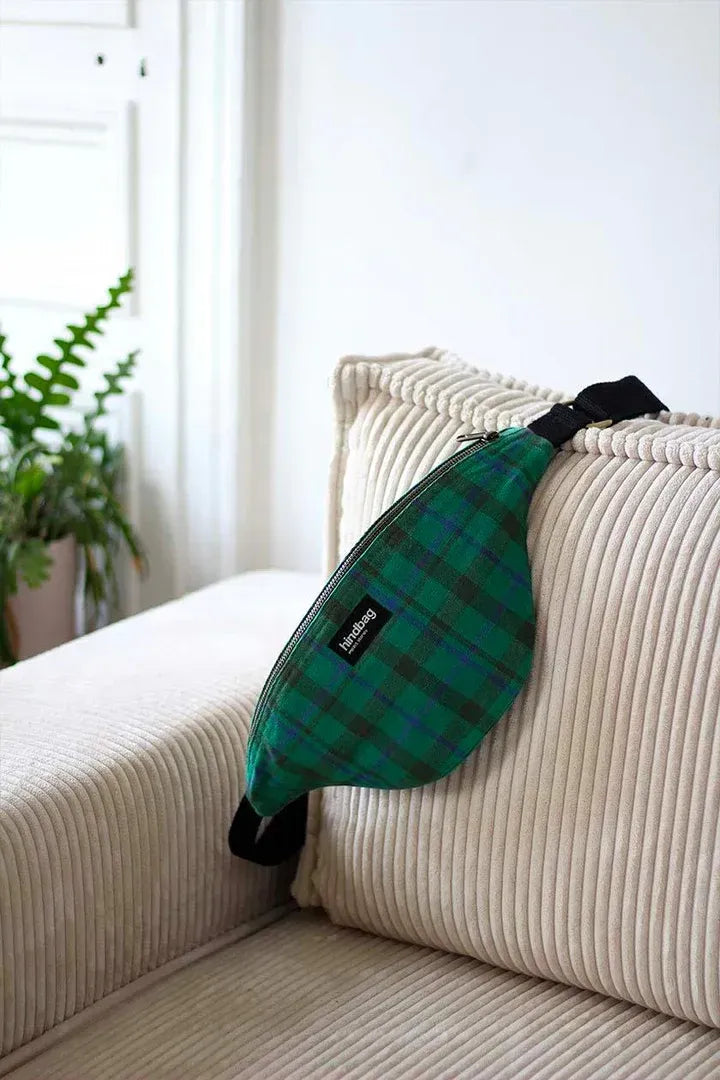 Sac banane OLIVIA Tartan vert