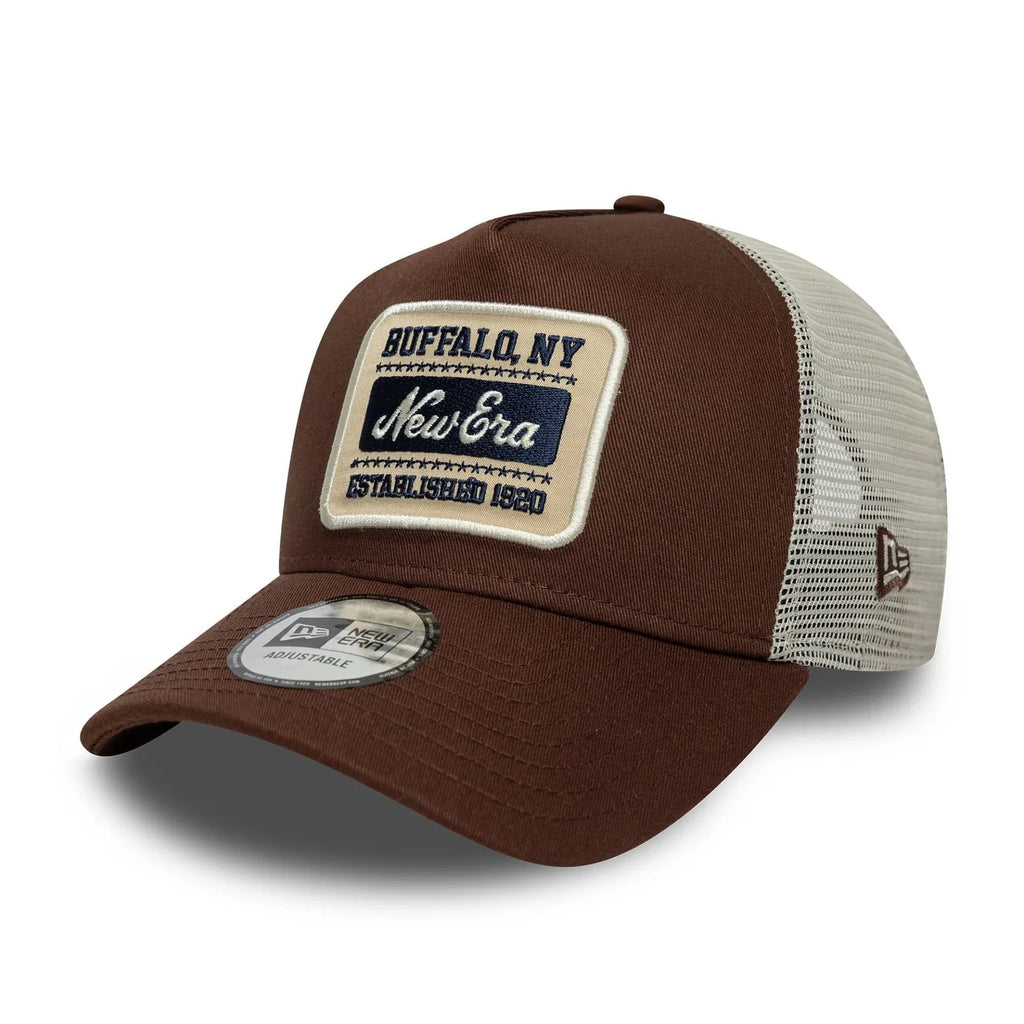 Casquette 9FORTY A-Frame Trucker New Era Patch Marron
