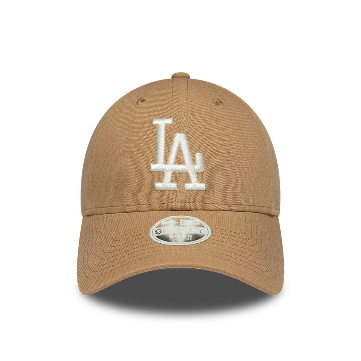 Casquette Femme 9FORTY en Lin LA Dodgers MLB Beige Foncé